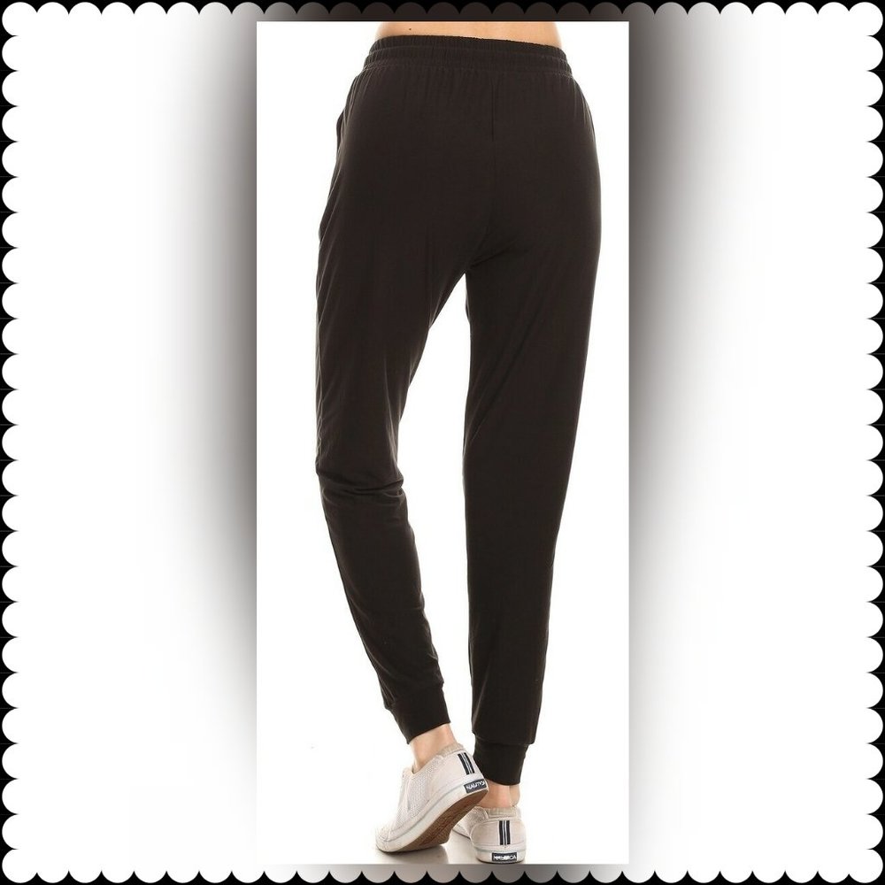 🖤Buttery Soft Solid Basic Joggers black - Picture 3 of 5